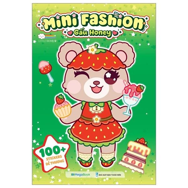 Mini Fashion - Gấu Honey (100+ Stickers Dễ Thương) - Sách Bóc Dán Sticker Cho Bé Gái