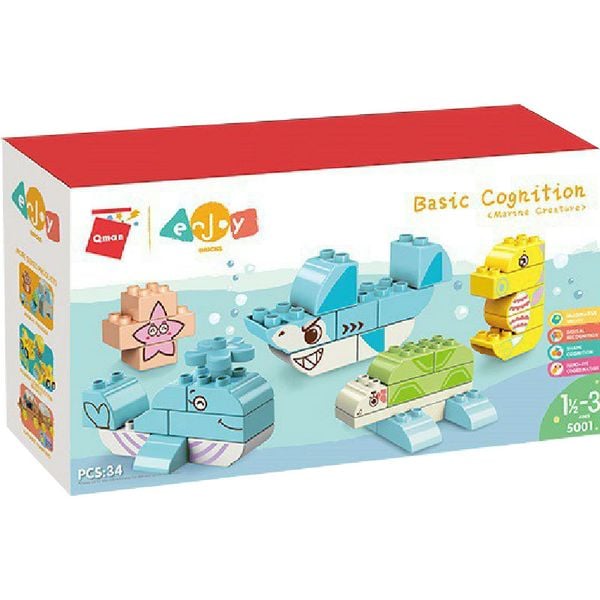 Bộ Đồ Chơi Lắp Ghép, Xếp Hình Qman 5001 - Động Vật Dưới Biển