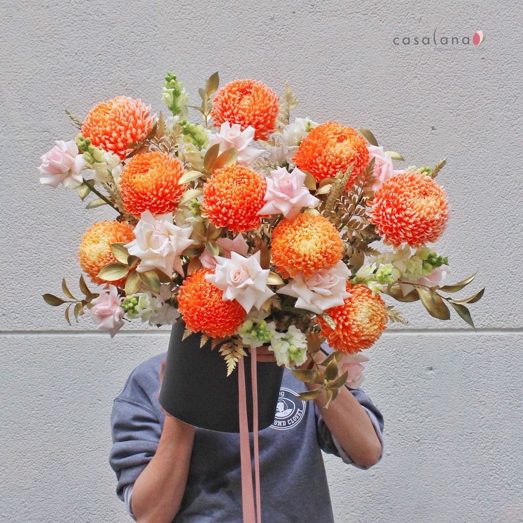 Bloom Box Cúc Cam Mix Hồng 10