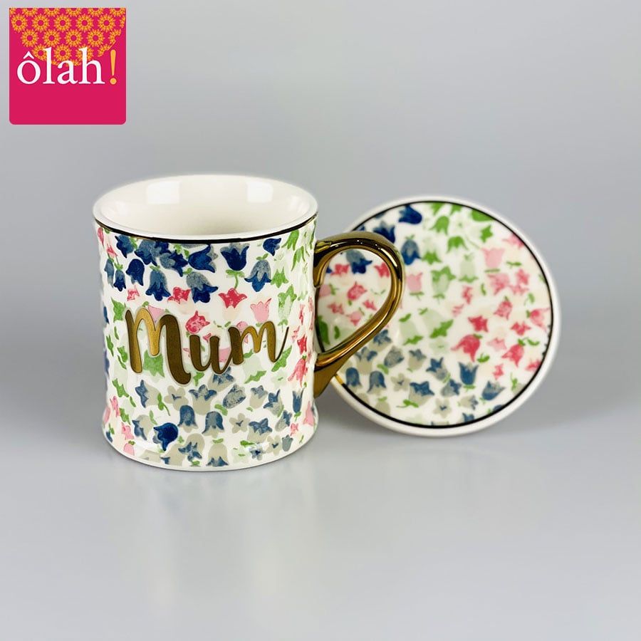 Boxed Mum Mug Painted Bluebell