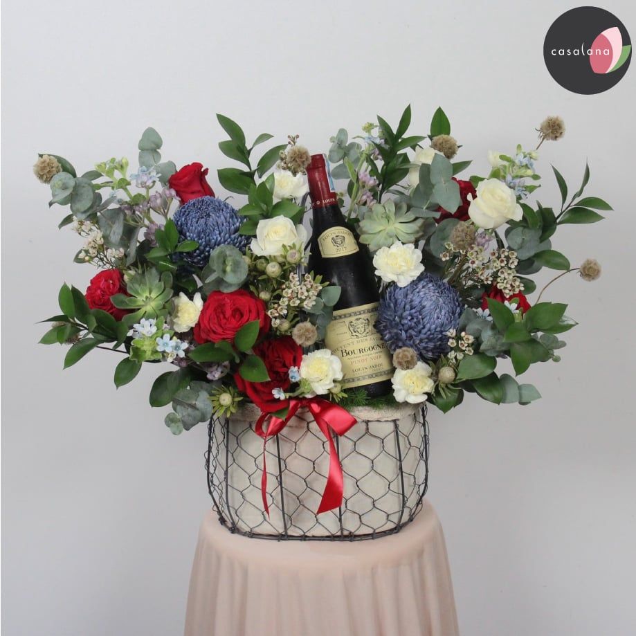 Set lẳng hoa và rượu 01