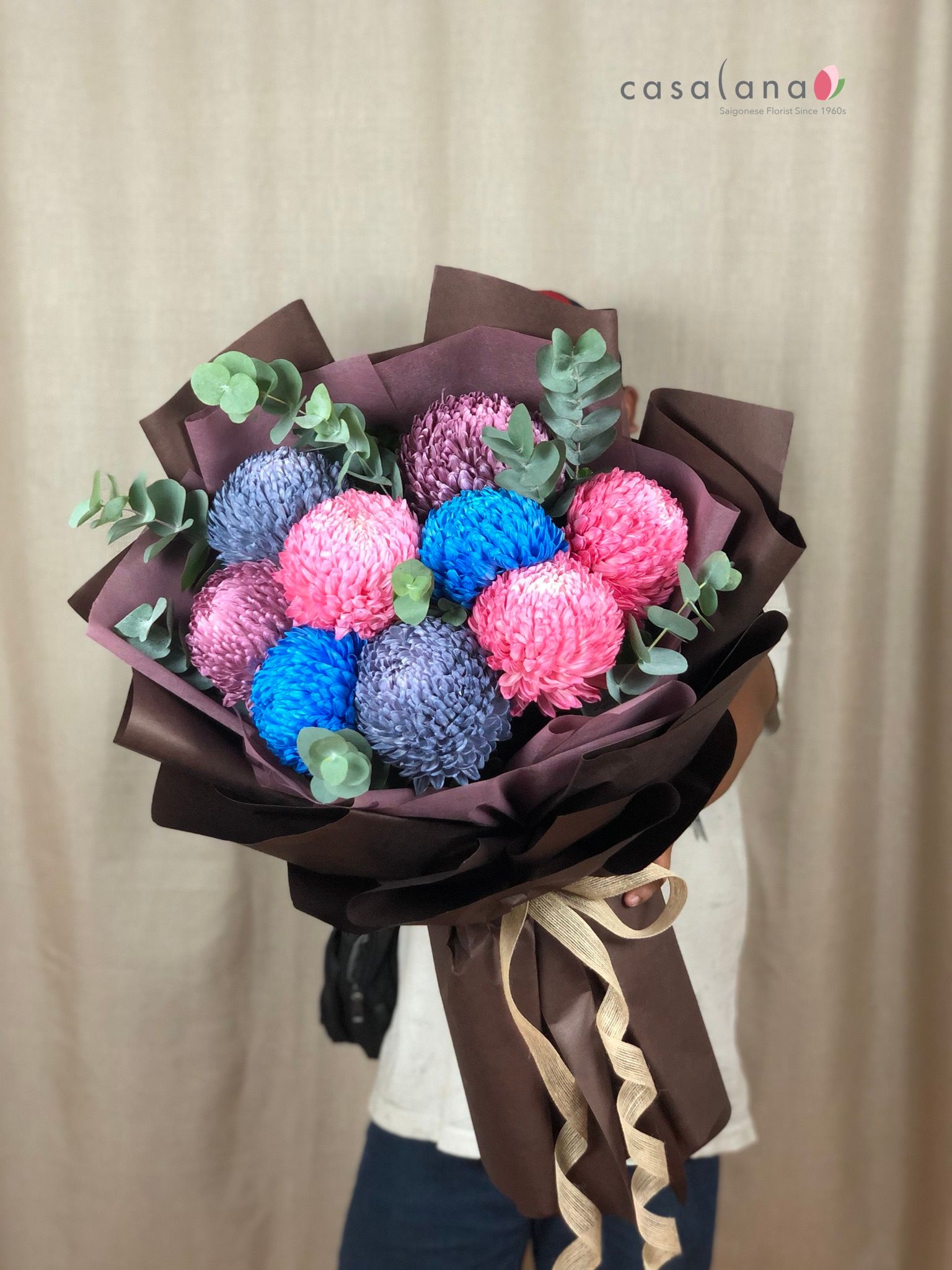 Bó Cúc Mẫu Đơn Mix Màu 10