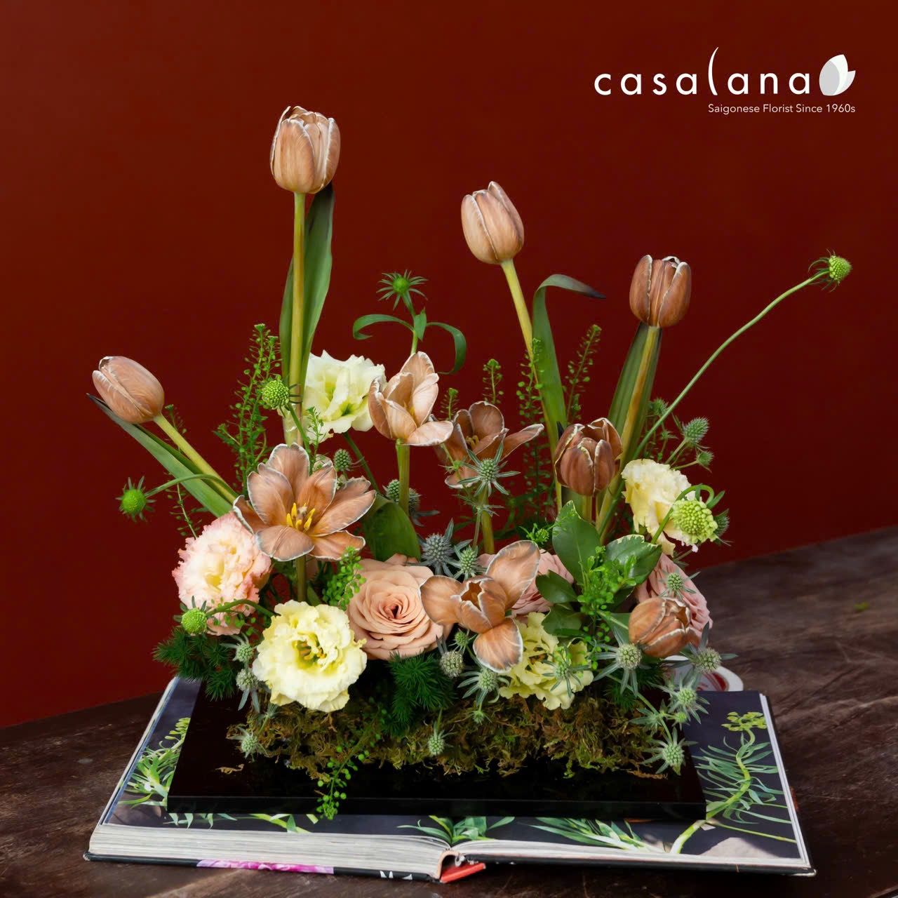 Flower Plate_Nâu