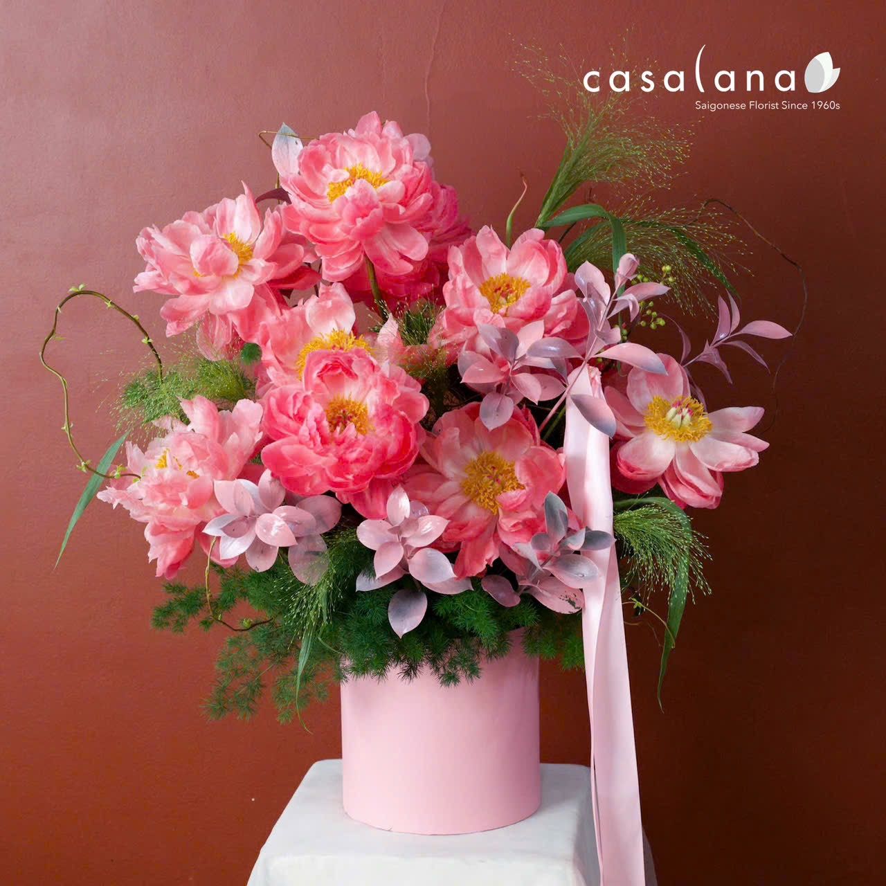 Box Peony Coral Charm 10