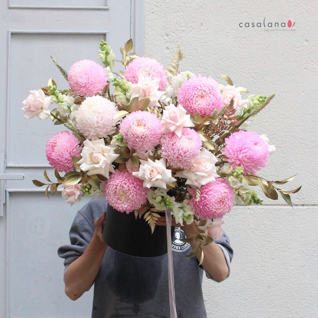 Bloom Box Cúc Hồng Mix Hồng 10