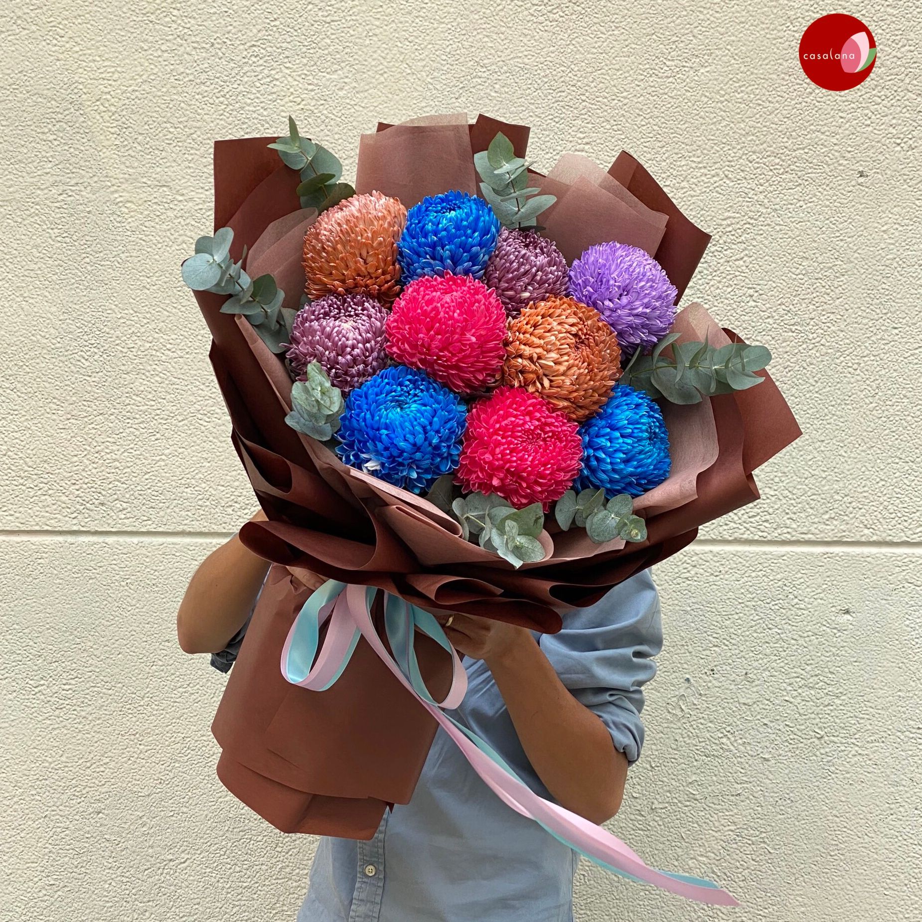 Bó Cúc Mẫu Đơn Mix Màu 10