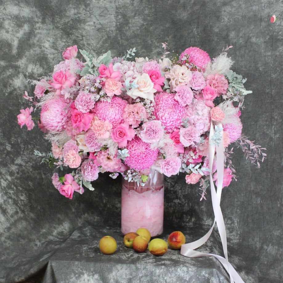 Bình Hoa Luxury hồng