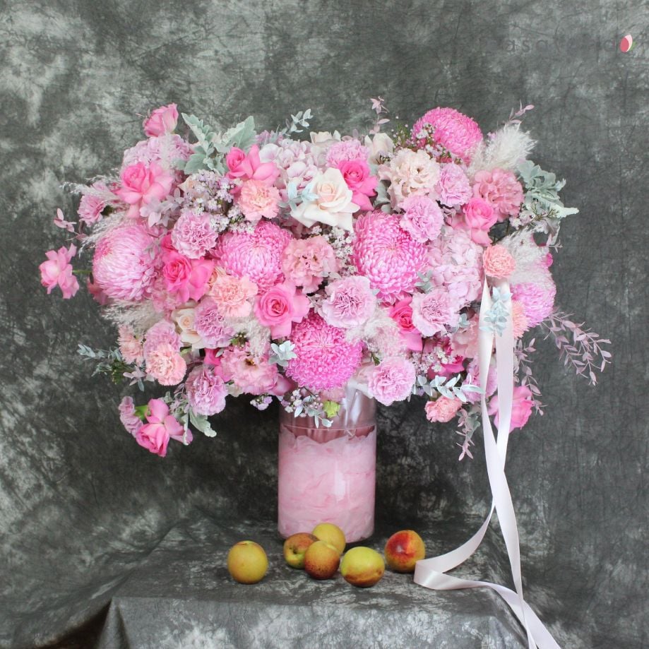 Bình Hoa Luxury hồng