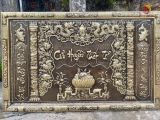 Tranh thờ Cửu huyền thất tổ bằng đồng giả cổ 98x138 cm  | Đồ thờ bằng đồng đẹp ý nghĩa