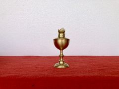 Đèn dầu đồng vàng trơn  cao 18cm - Đồ thờ bằng đồng đẹp