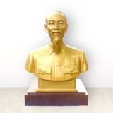 Tượng Bác Hồ bán thân bằng đồng vàng cao 30cm - Đồng Đông Sơn