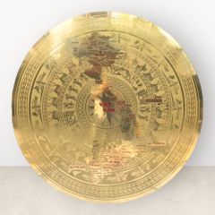 Mặt trống đồng ăn mòn bằng đồng vàng đường kính 80cm mẫu 2