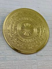 Mặt trống đồng đông sơn thúc tay dát vàng 14k | mặt trống đồng ĐK 60cm