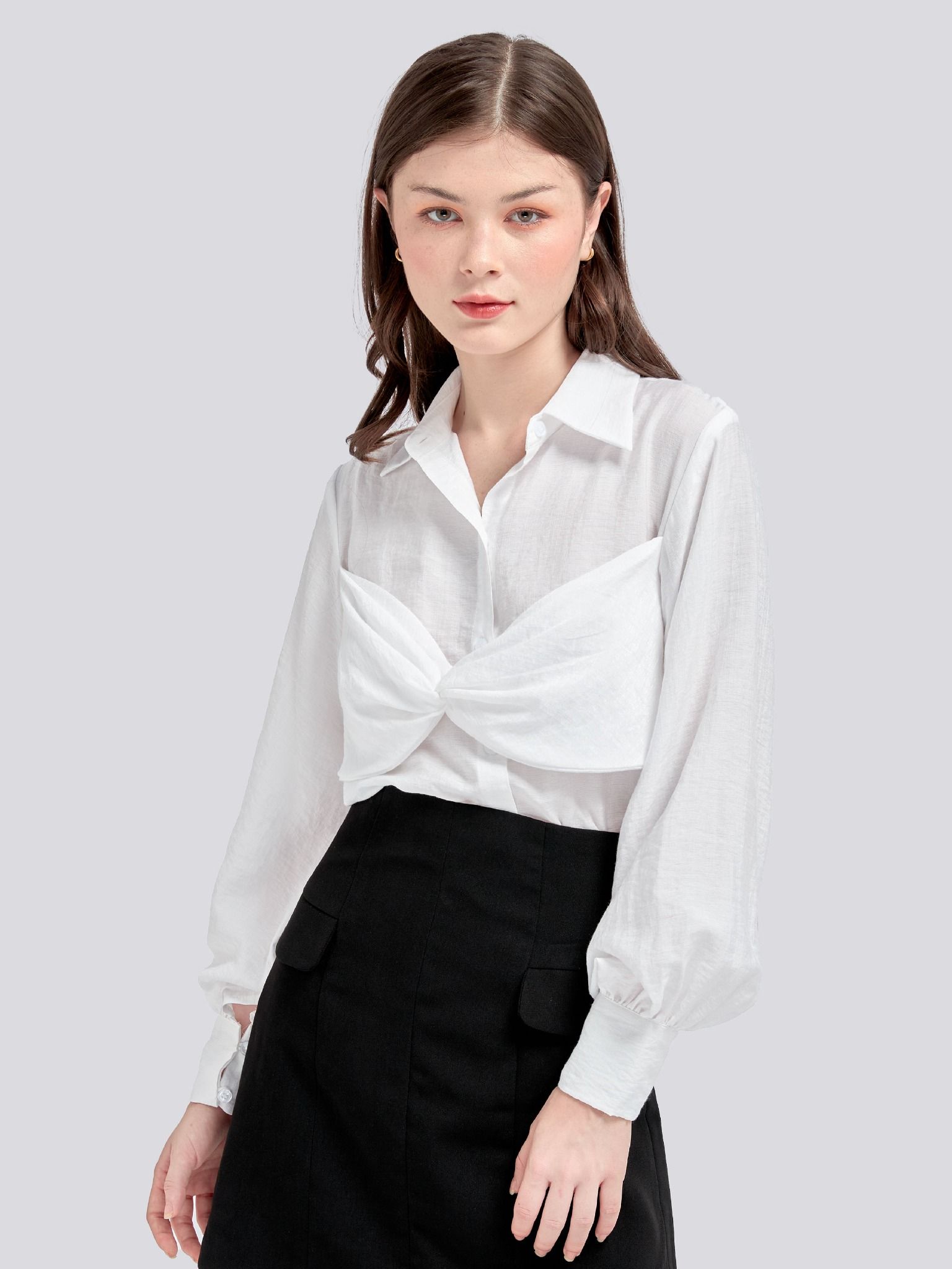 Áo Kiểu Botina Màu Trắng
