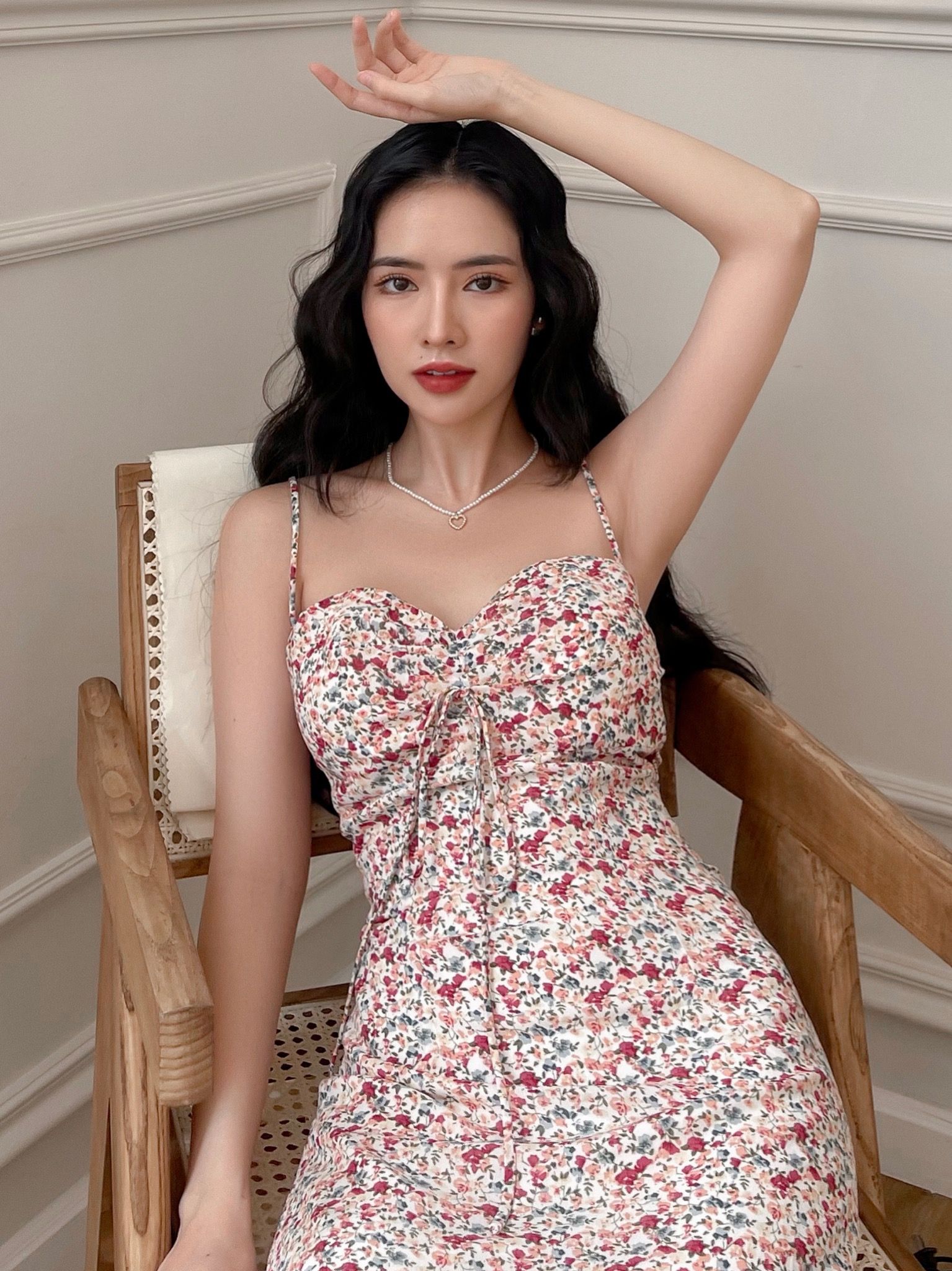 Đầm Dài Gilery Họa Tiết Hoa Be