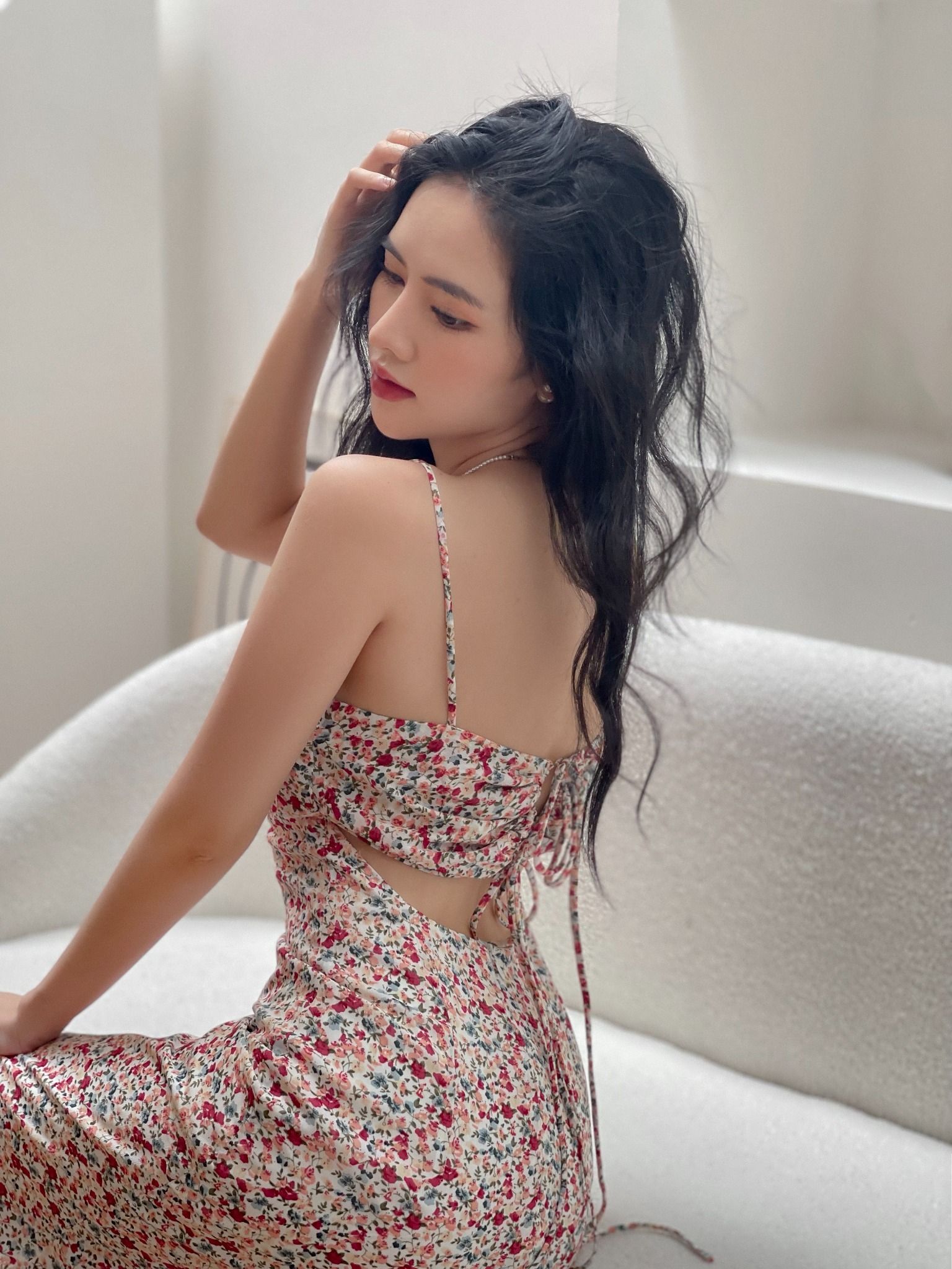Đầm Dài Gilery Họa Tiết Hoa Be