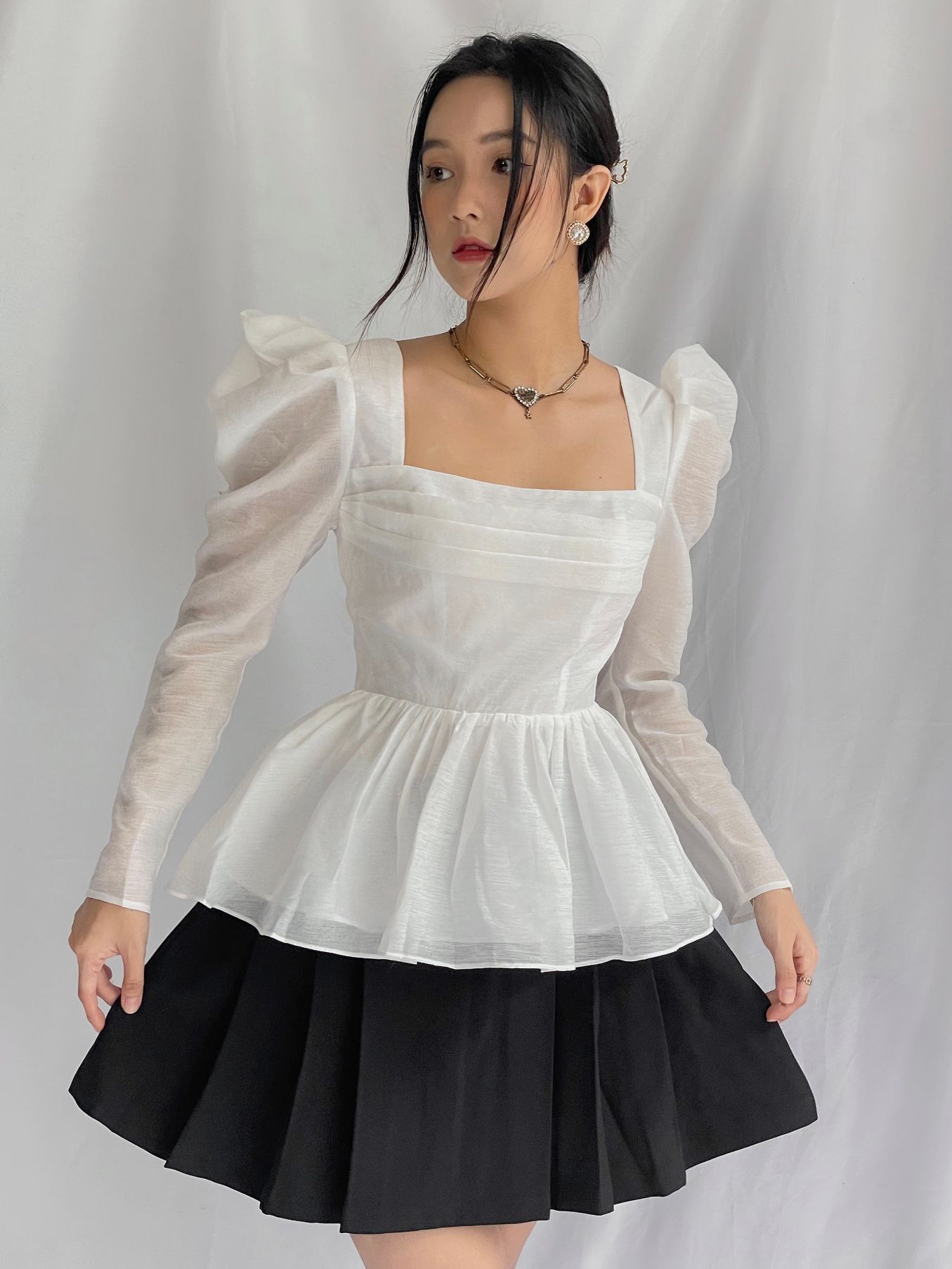 Áo Kiểu Muriel Màu Trắng