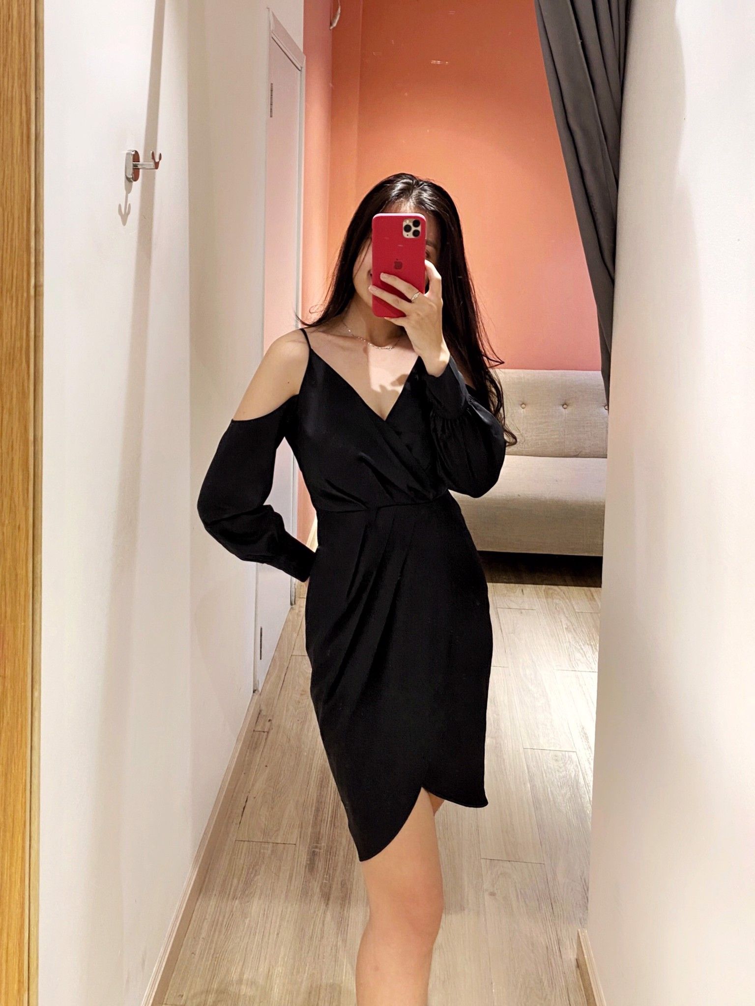 Đầm hai dây vạt chéo Quince