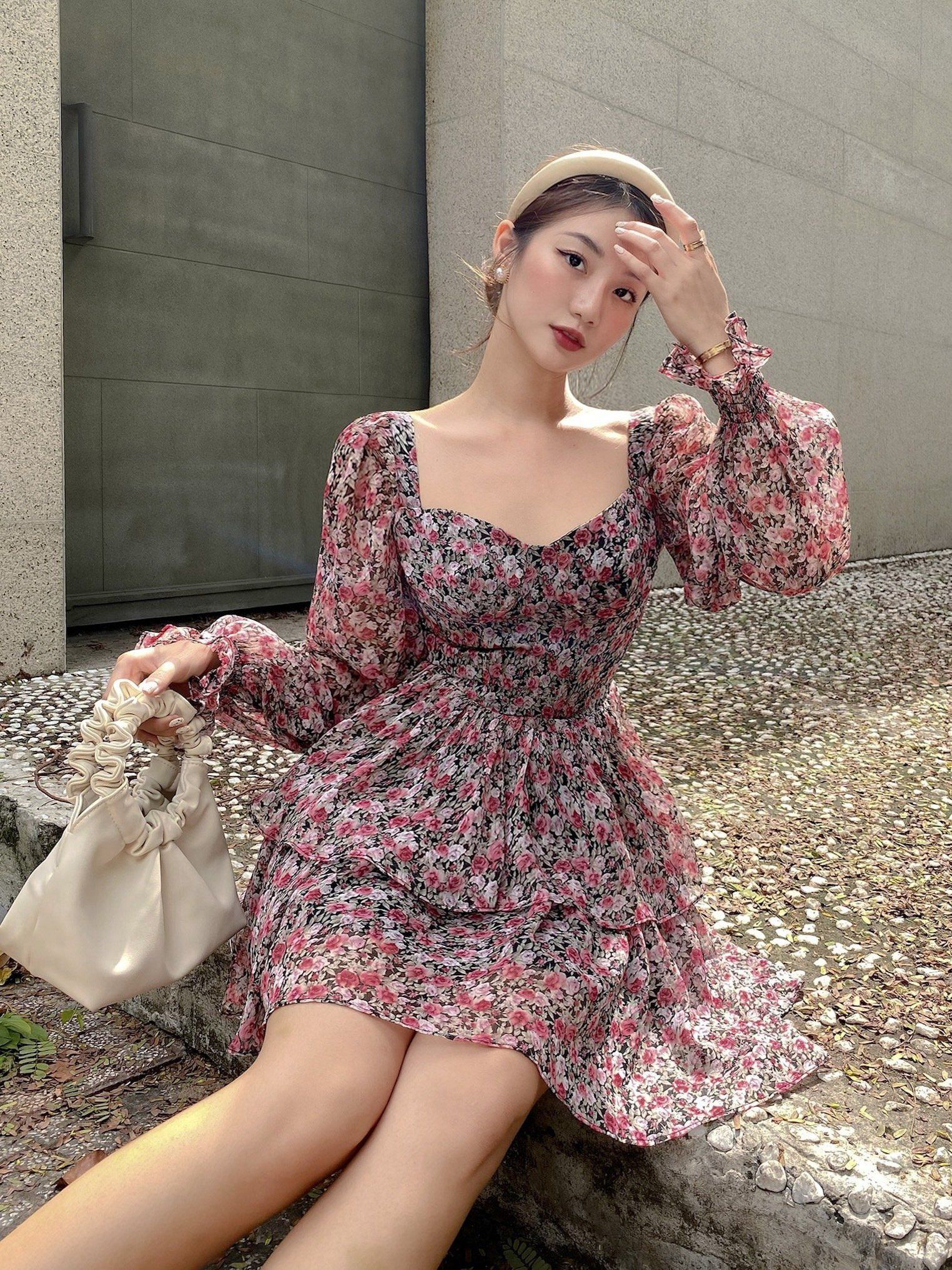 Krinis Dress - Red Flower