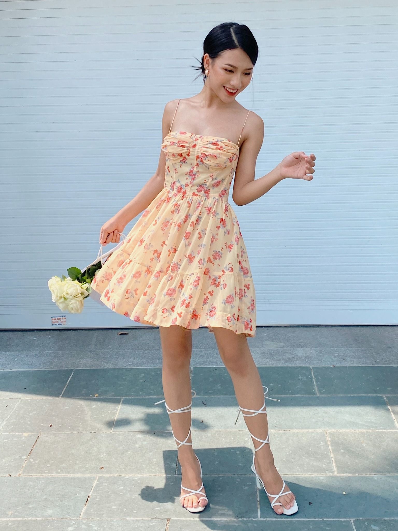 Đầm Ngắn Dulcie Họa Tiết Hoa