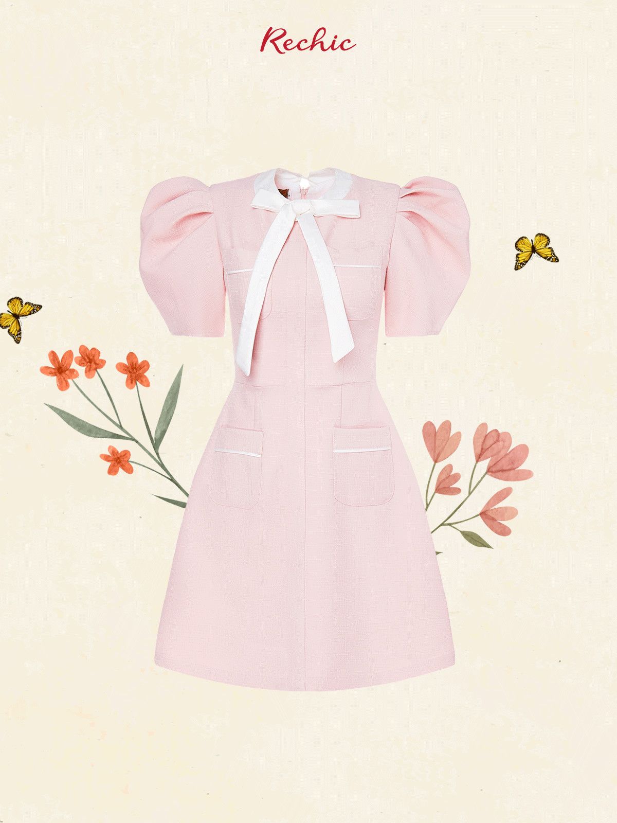 Đầm Ngắn Ladiva Màu Hồng