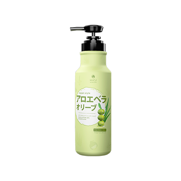 HASI Sữa tắm dưỡng ẩm & trắng da chiết xuất nha đam & oliu 950ml