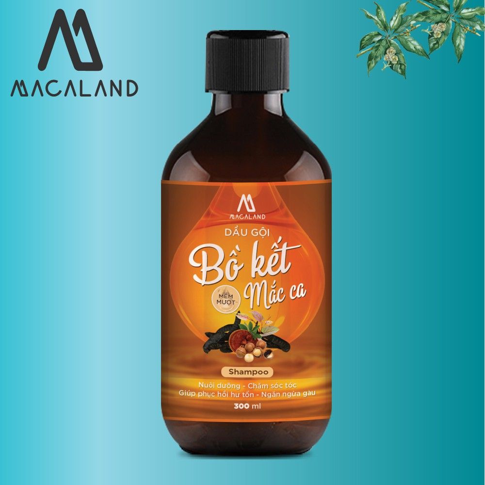 MACALAND Dầu gội bồ kết mềm mượt mắc ca 300ml