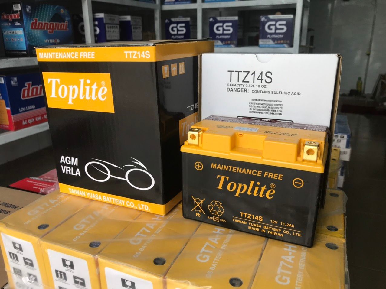 Bình ắc quy Mô tô Yuasa 12V-11.8AH | Mã Toptlite TTZ14S