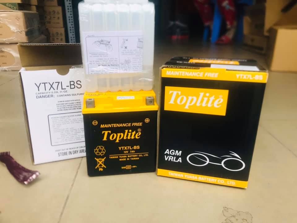 Bình ắc quy xe SH Yuasa 12V-7AH | Mã Toplite YTX7L-BS