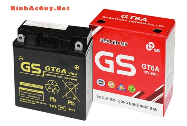  Bình ắc quy xe máy Dream GS 12V-6Ah | Mã GT6A 