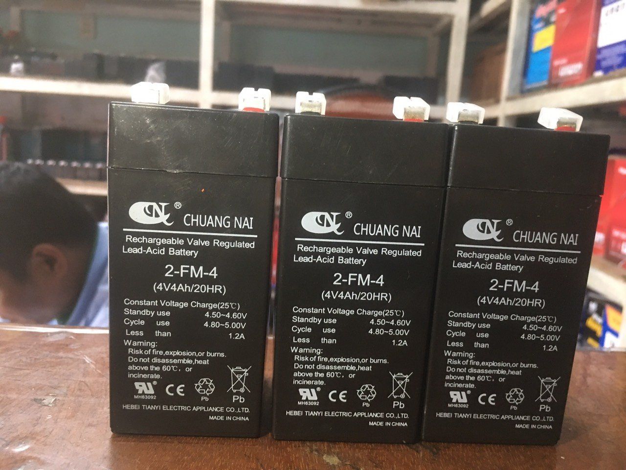 Ắc quy cân điện tử- đèn sạc 4V-4Ah / CHUANG NAI 2-FM-4