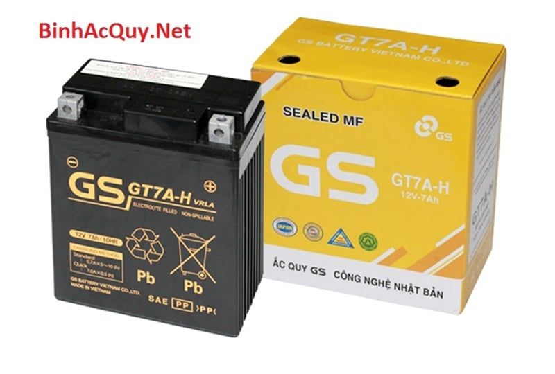  Bình ắc quy xe máy SH GS 12V-7AH | Mã GT7A-H 