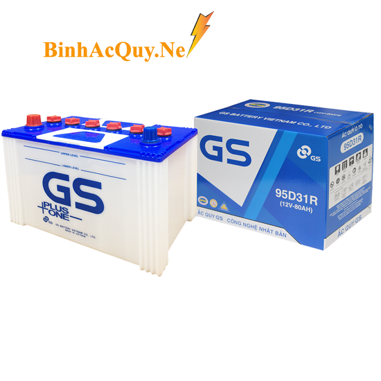  Bình ắc quy nước GS 12V - 80AH | Mã 95D31R 