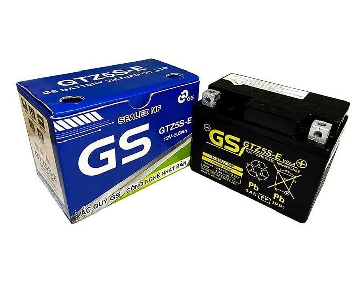 Bình ắc quy xe máy GS 12V-3.5Ah | Mã GTZ5S-E