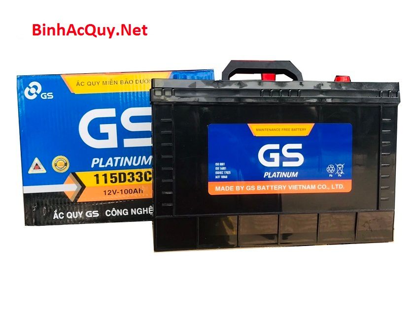  Bình Ắc quy khô GS 12V-100AH | Mã MF 115D33C 