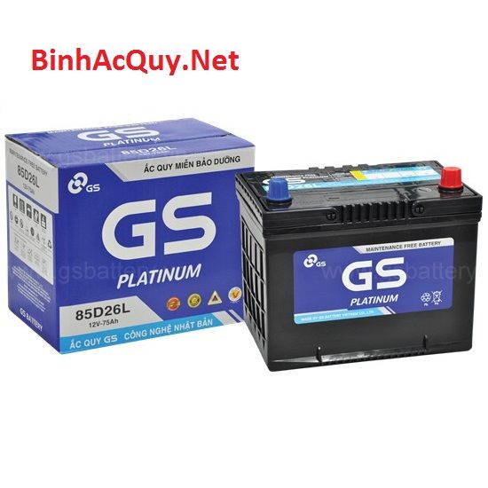  Bình ắc quy khô GS 12V-75AH | Mã MF 85D26L 