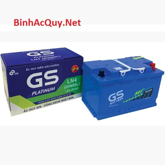 Bình ắc quy khô GS LN4 (12V-80AH) | Mã DIN80L