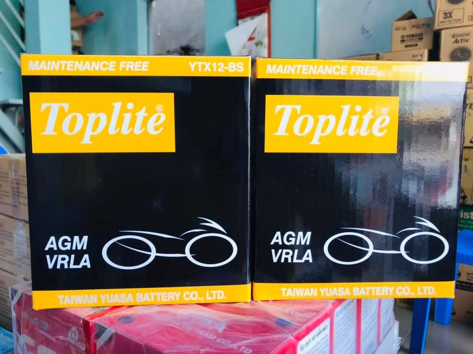 Bình ắc quy Mô tô Yuasa 12V-10AH | Mã Toplite YTX12-BS