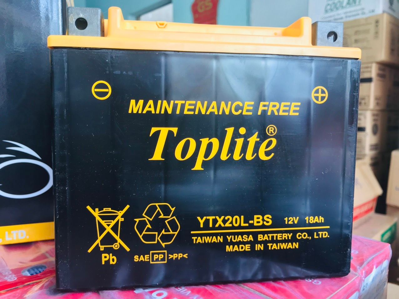  Bình ắc quy Mô tô Yuasa 12V-18AH | Mã Toplite YTX20L-BS 