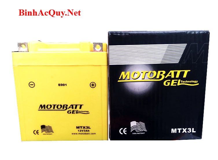  Ắc quy Motobatt MTX3L (12V-3AH) 