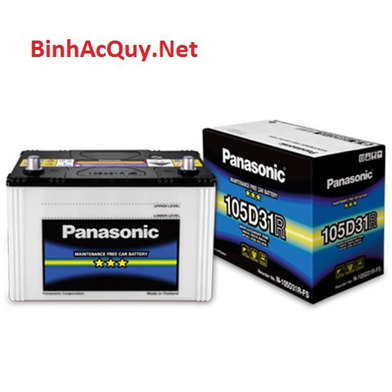 Bình ắc quy khô vỏ trắng Panasonic 12V-80AH | Mã N-100D31R-FS