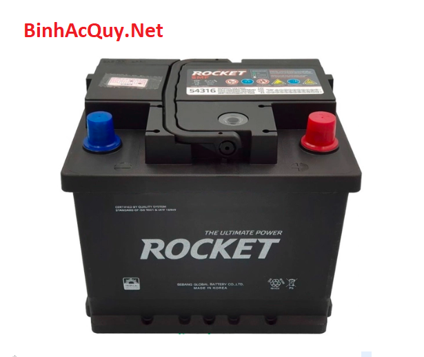 Bình ắc quy khô Rocket 12V-43AH | Mã SMF DIN 54316