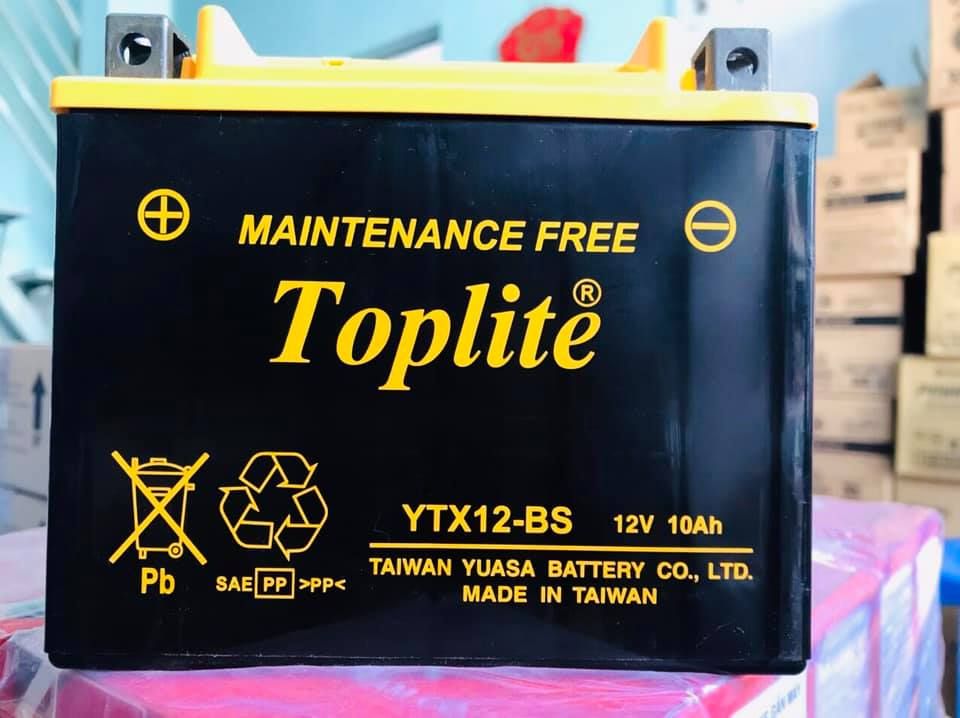  Bình ắc quy Mô tô Yuasa 12V-10AH | Mã Toplite YTX12-BS 