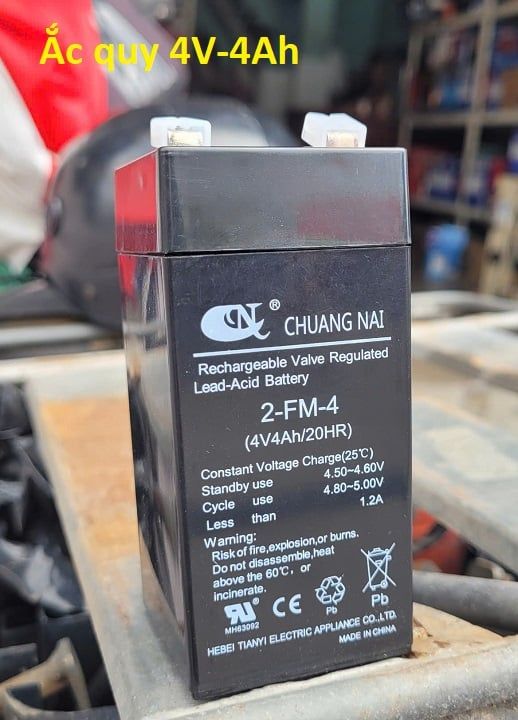 Ắc quy cân điện tử- đèn sạc 4V-4Ah / CHUANG NAI 2-FM-4