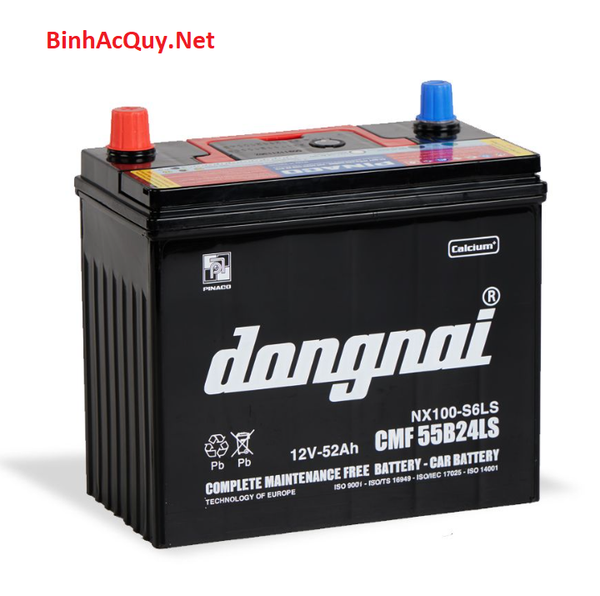  Ắc quy Đồng Nai CMF 55B24LS (Khô 12V-52Ah) 