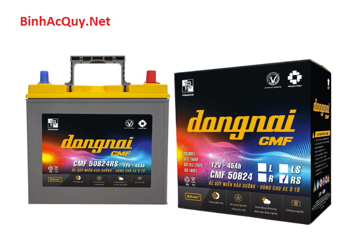 Ắc quy Đồng Nai CMF 50B24RS (12V-45Ah)
