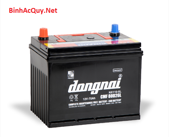 Bình ắc quy khô Đồng Nai 12V-70AH | Mã CMF 80D26L