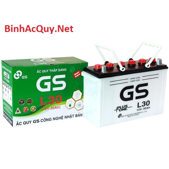 Bình ắc quy nước GS 12V-30AH | Mã L30