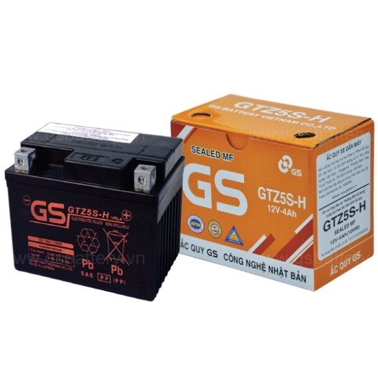  Bình ắc quy xe máy GS 12V-4Ah | Mã GTZ5S-H 