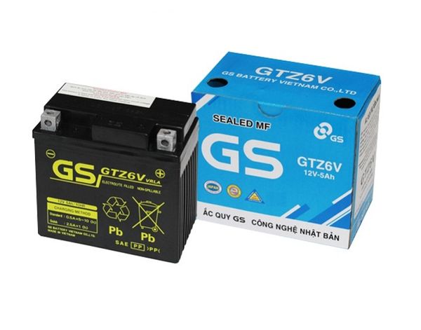  Bình ắc quy xe máy GS 12V-5AH | Mã GTZ6V 